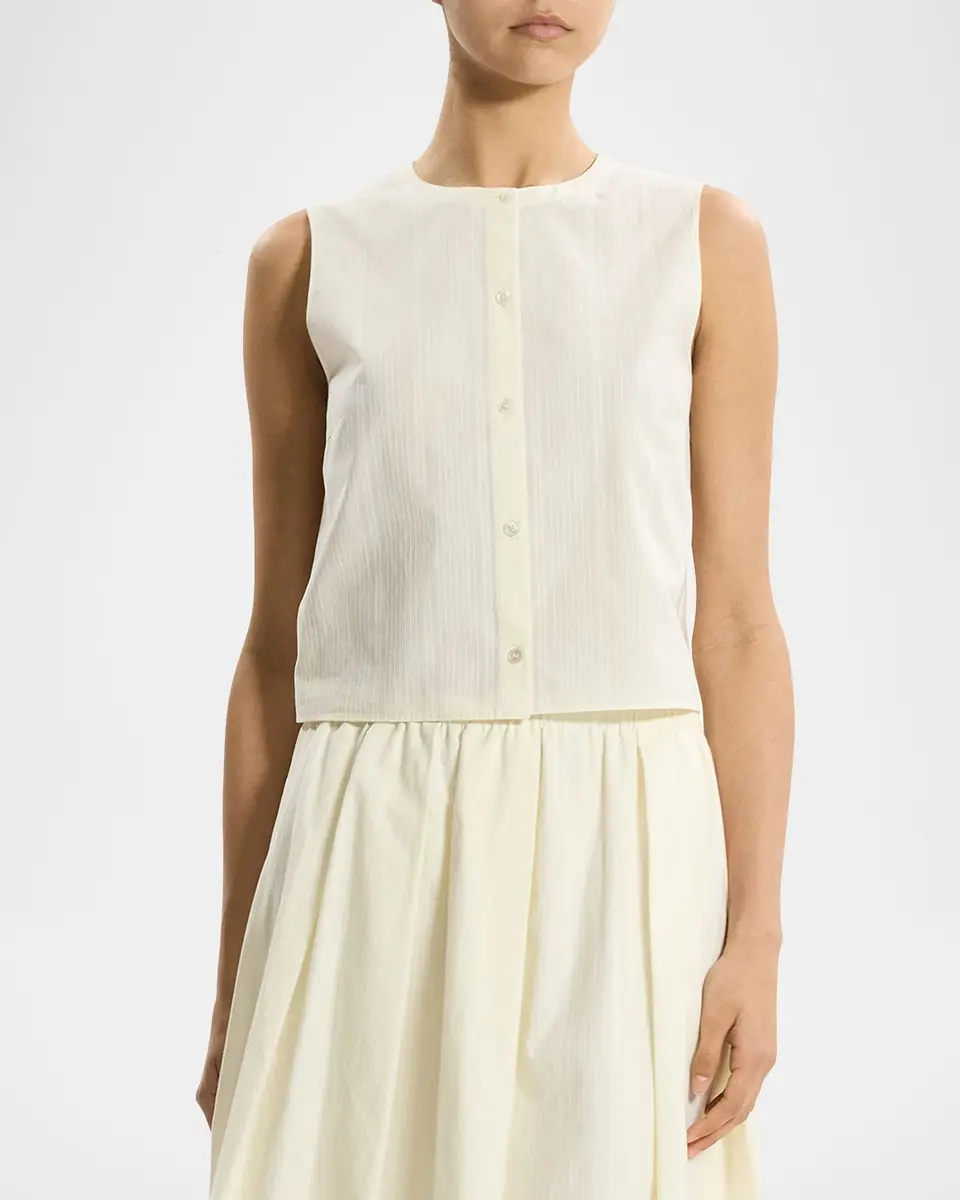 Theory Sleeveless Button-Front Top | Thumbnail 4 Theory Sleeveless Button-Front Top | Thumbnail 4
