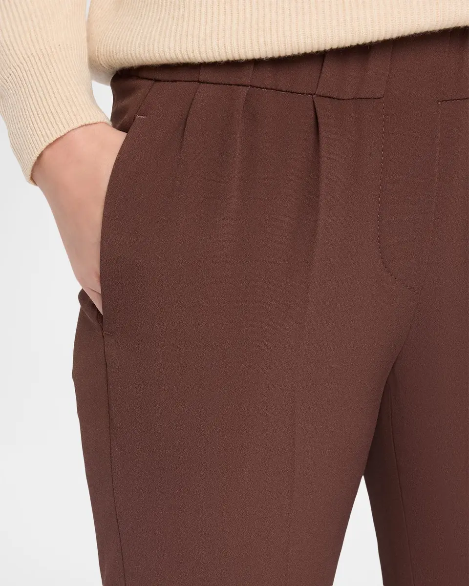 Brunello Cucinelli Silk Crepe Slim-Leg Ankle Pull-On Pants | Thumbnail 5 Brunello Cucinelli Silk Crepe Slim-Leg Ankle Pull-On Pants | Thumbnail 5