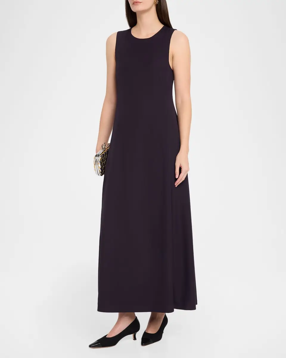 Emporio Armani Sleeveless A-Line Cady Maxi Dress | Thumbnail 4 Emporio Armani Sleeveless A-Line Cady Maxi Dress | Thumbnail 4