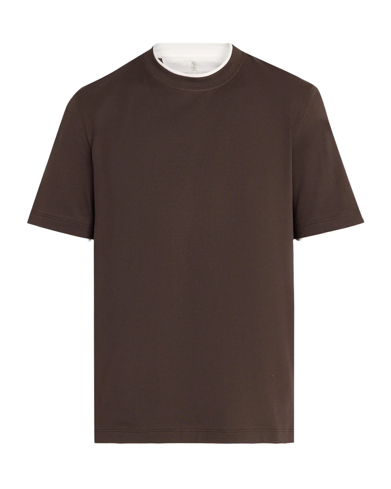 Brunello Cucinelli Men's Cotton Crewneck Tipped T-Shirt