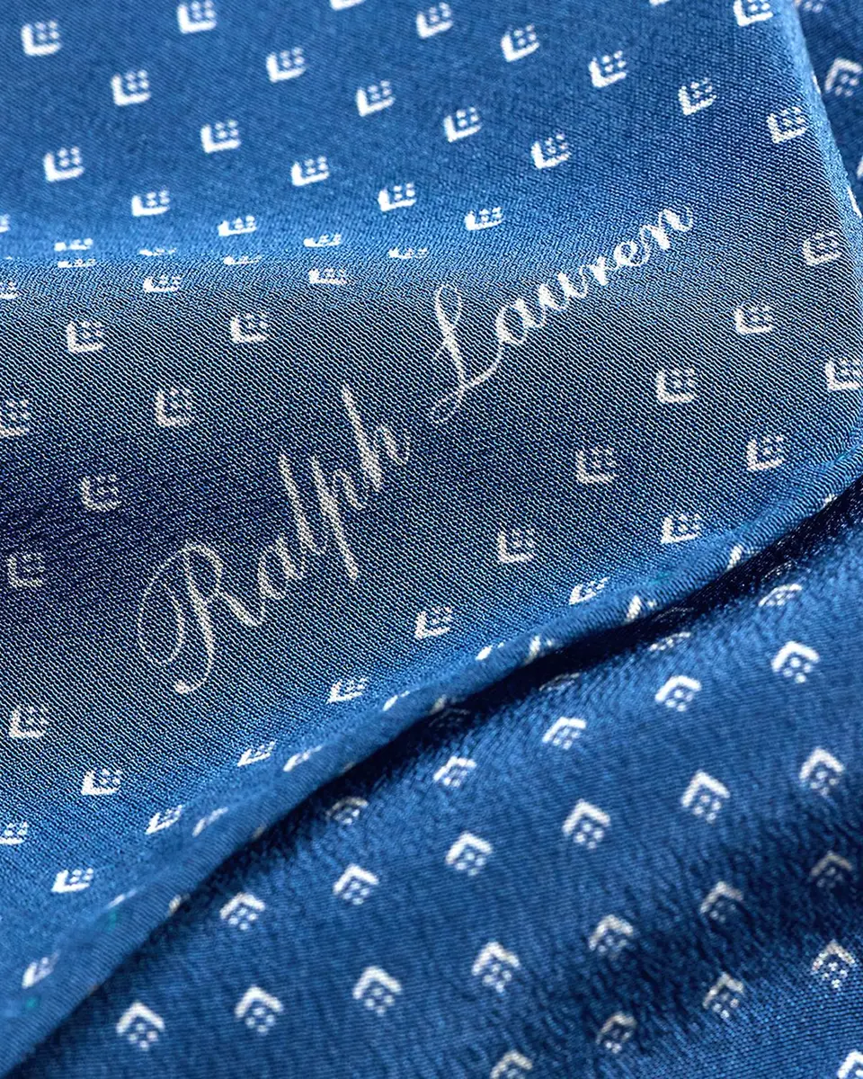 Ralph Lauren Purple Label Men's Neat-Print Silk Neckerchief | Thumbnail 4 Ralph Lauren Purple Label Men's Neat-Print Silk Neckerchief | Thumbnail 4