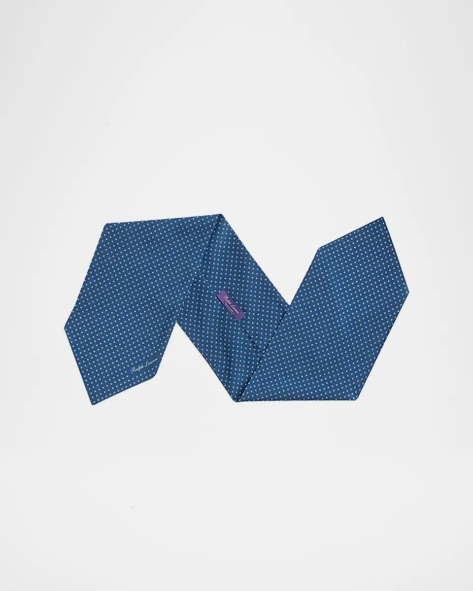 Ralph Lauren Purple Label Men's Neat-Print Silk Neckerchief | Thumbnail 6 Ralph Lauren Purple Label Men's Neat-Print Silk Neckerchief | Thumbnail 6