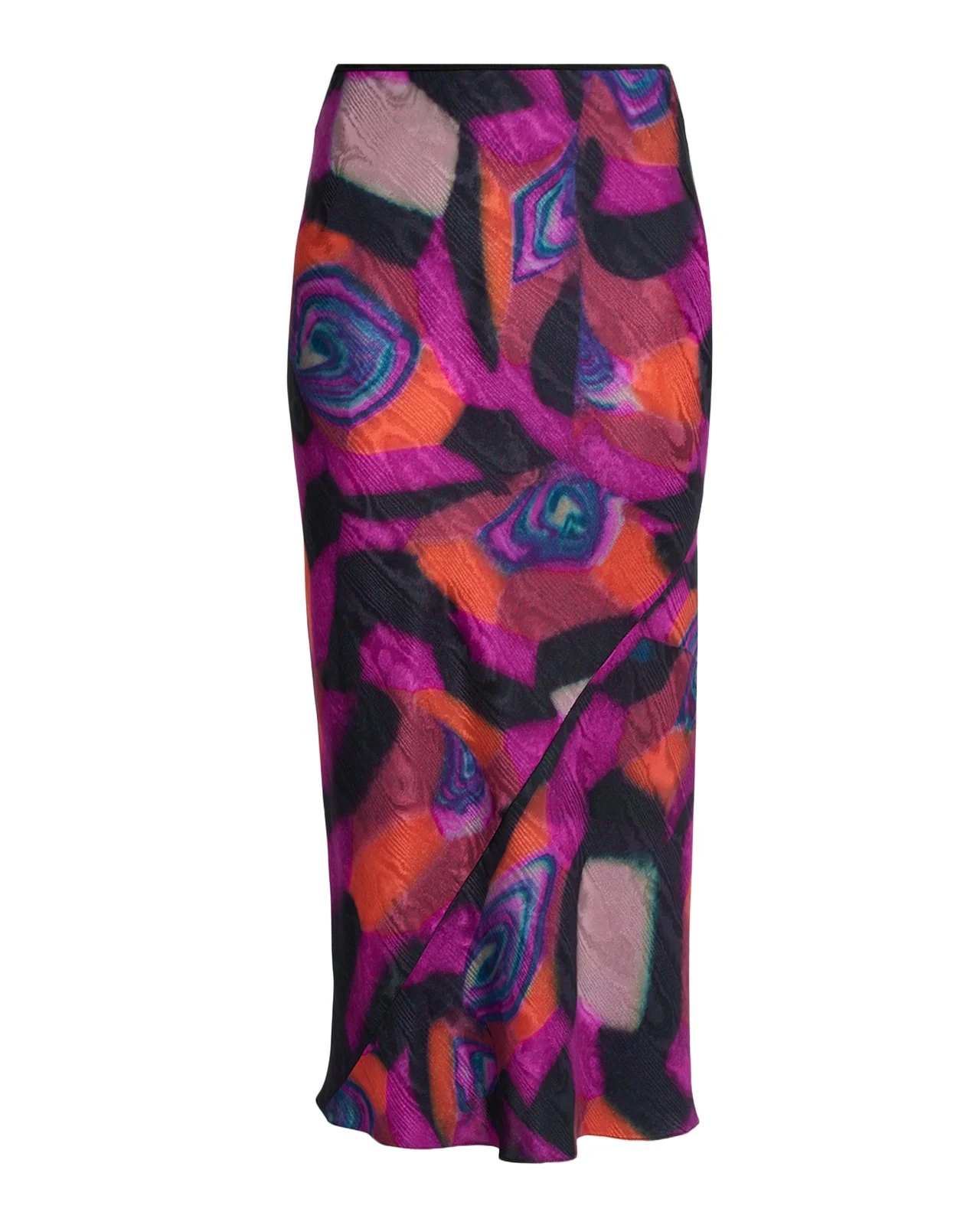 Marbled Clay Printed Twill Midi Skirt Marbled Clay Printed Twill Midi Skirt