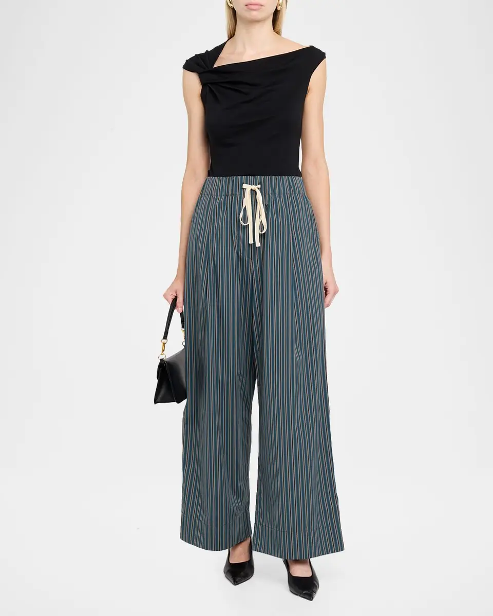 A.L.C. James Striped Cotton Drawstring Pants | Thumbnail 2