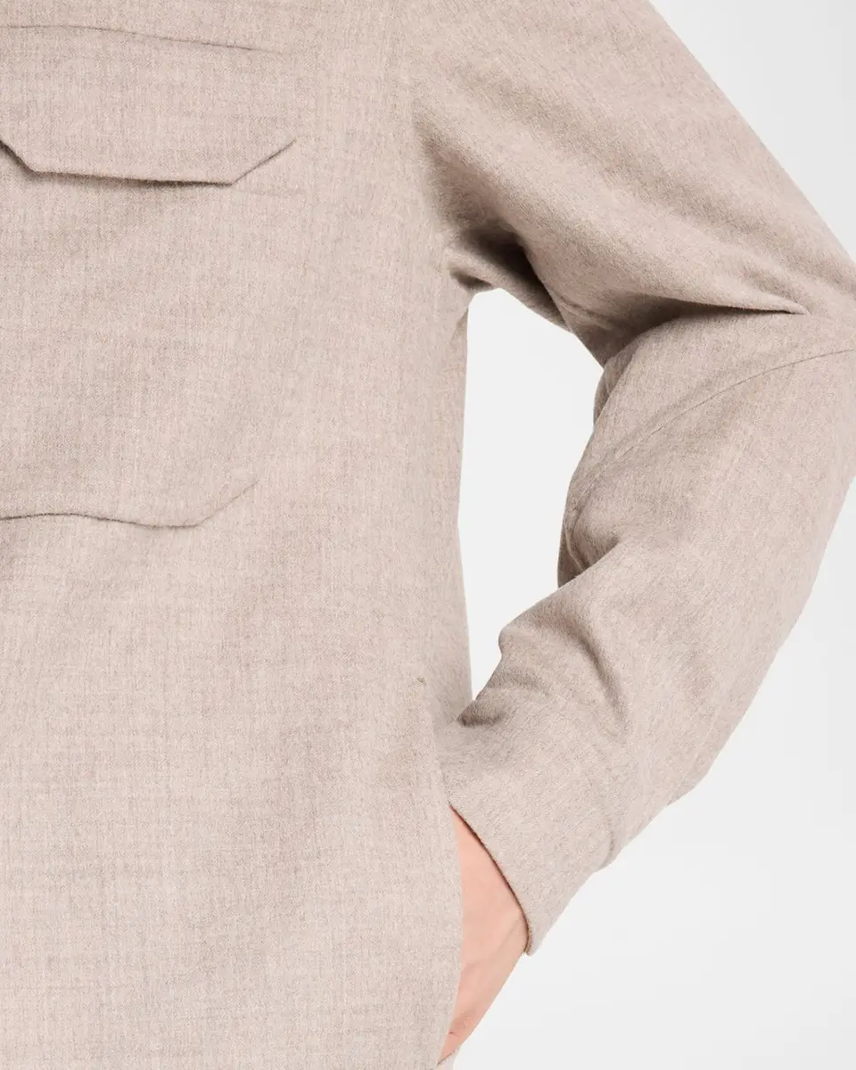 Sease Men's Double Wool-Cashmere Overshirt | Thumbnail 5