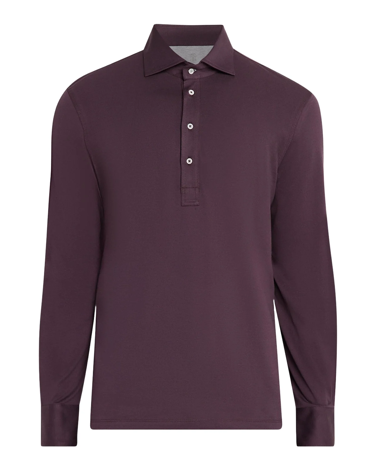 Men's Cotton Jersey Long-Sleeve Polo Shirt