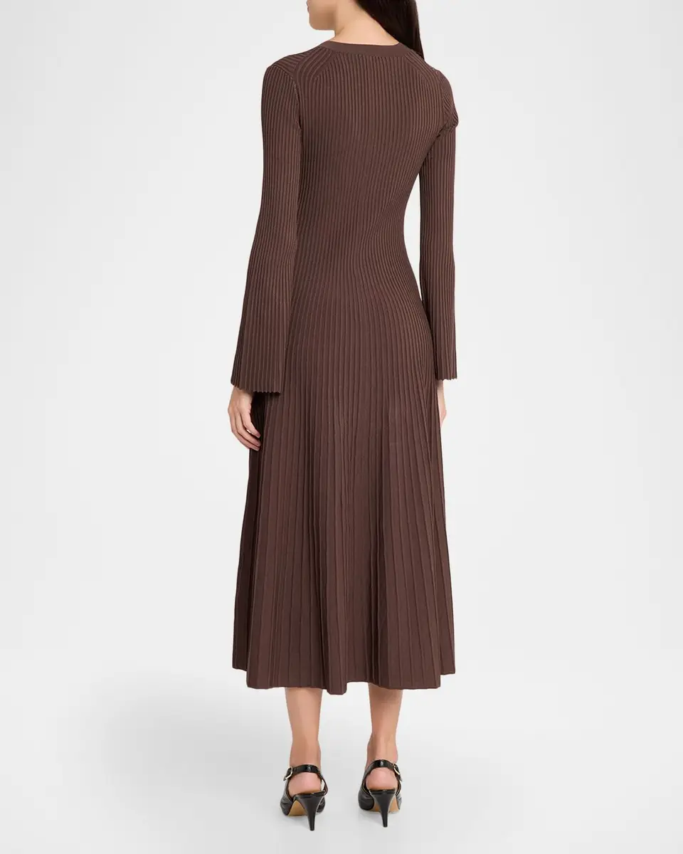 Simkhai Genna Ribbed Midi Dress | Thumbnail 3 Simkhai Genna Ribbed Midi Dress | Thumbnail 3