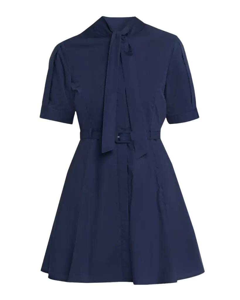 Tanya Taylor Anna Short-Sleeve Poplin Mini Dress | Image 1 Tanya Taylor Anna Short-Sleeve Poplin Mini Dress | Image 1