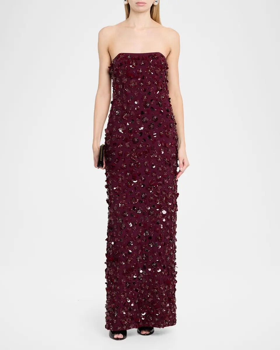 Simkhai Serafina Strapless Sequin Column Gown | Thumbnail 2