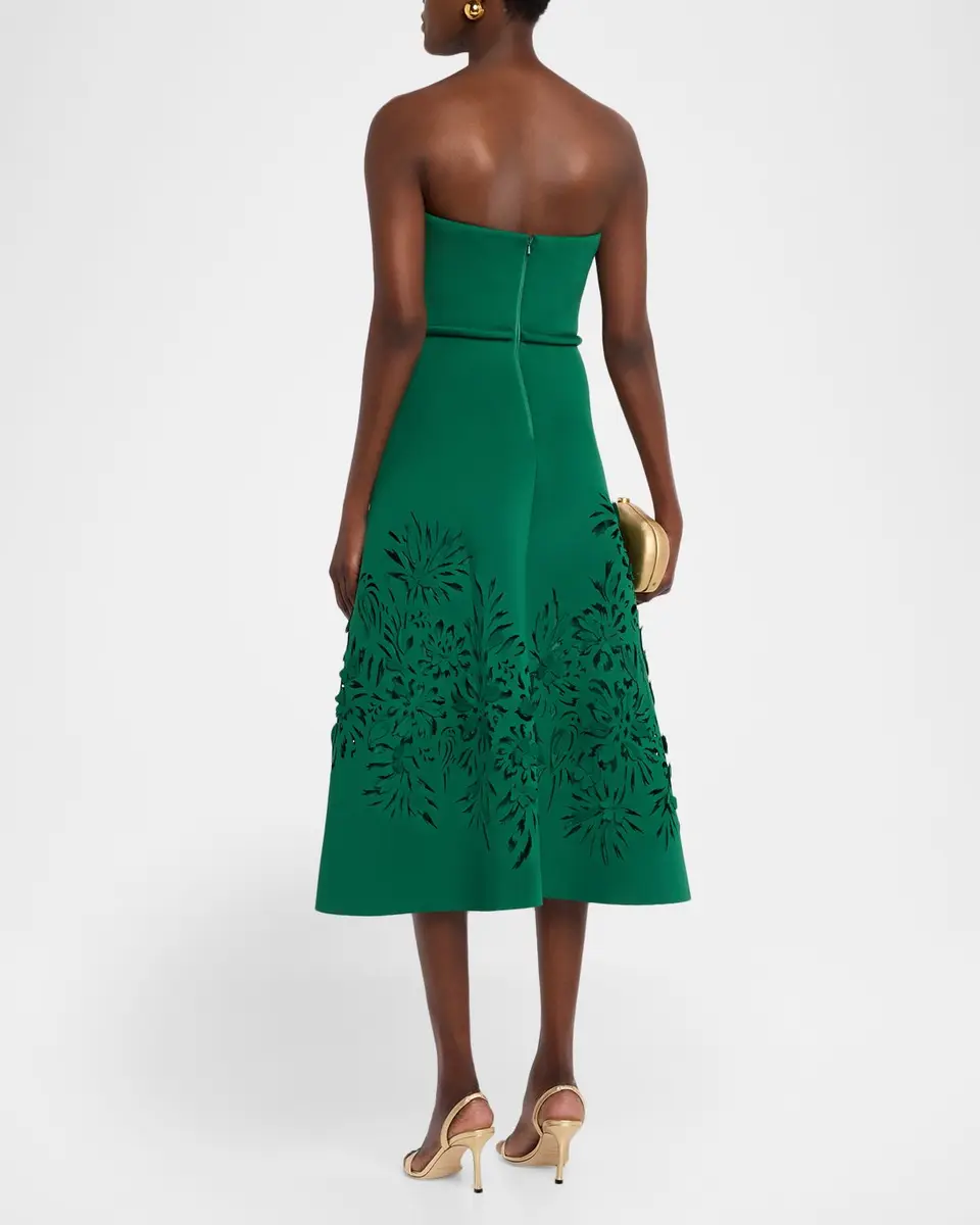 BADGLEY MISCHKA Cutout Strapless Sweetheart Midi Dress | Thumbnail 3