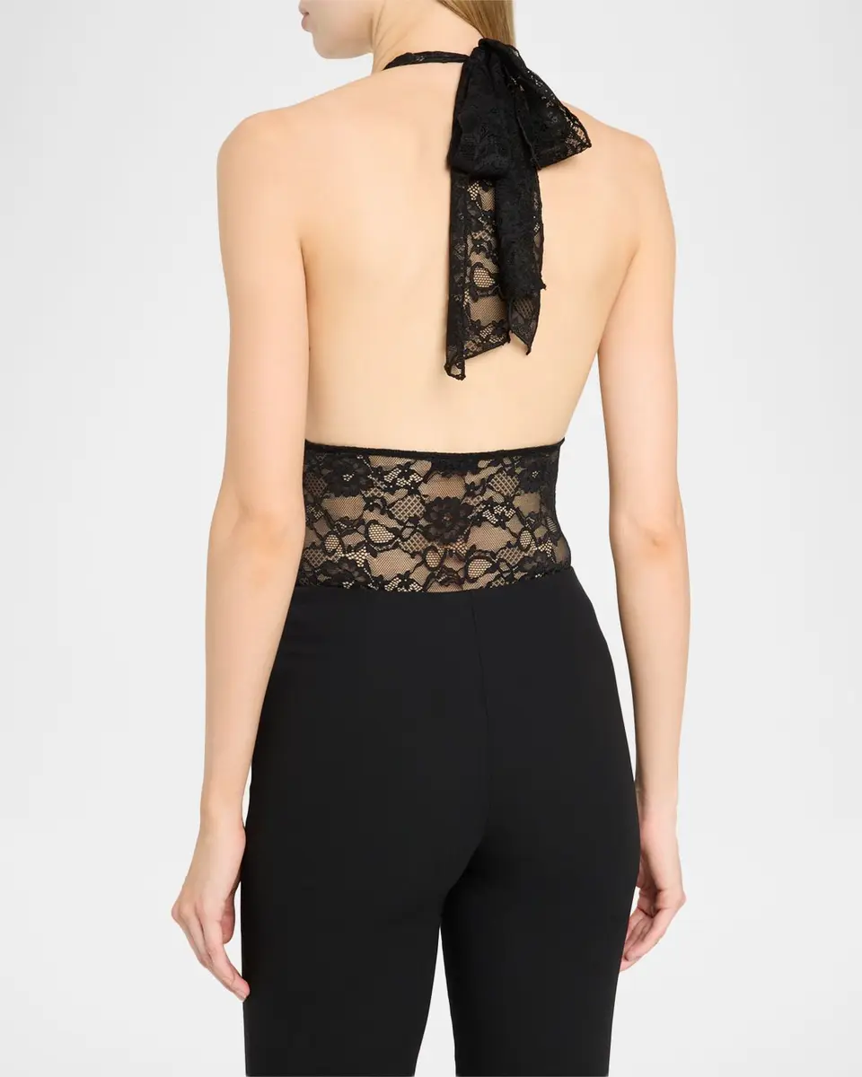 Alice + Olivia Lina Plunging V Lace Bodysuit | Thumbnail 3 Alice + Olivia Lina Plunging V Lace Bodysuit | Thumbnail 3