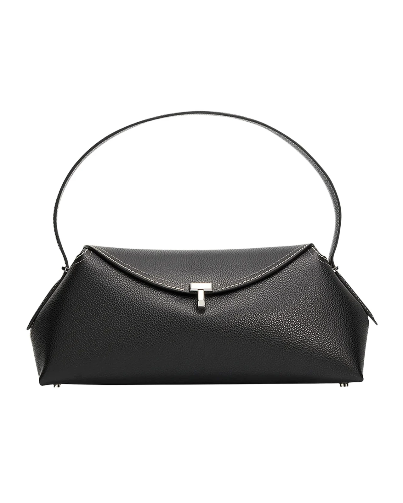 T-Lock Grained Leather Shoulder Bag T-Lock Grained Leather Shoulder Bag