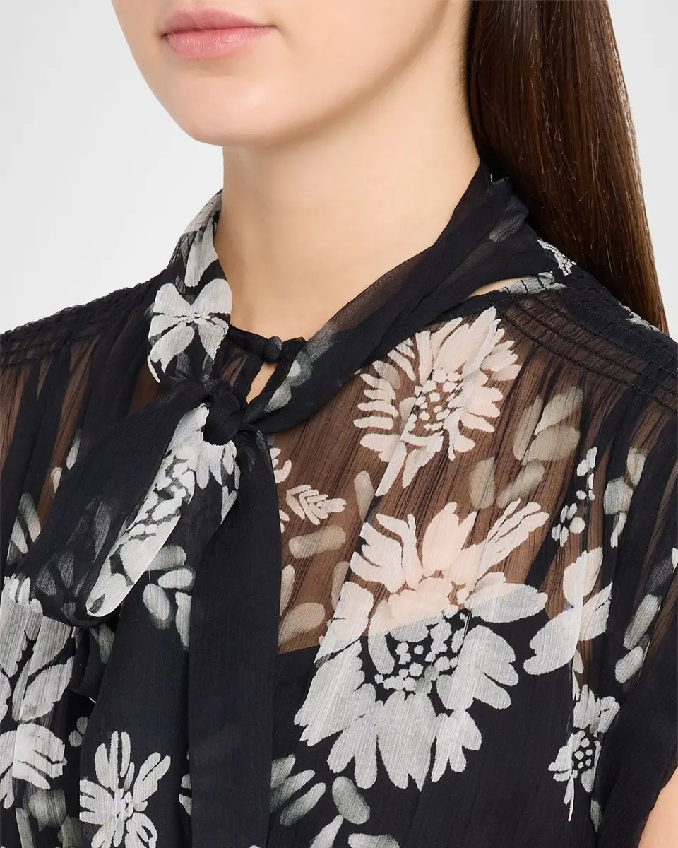 Rickie Freeman for Teri Jon Floral-Print Silk Chiffon Midi Dress | Thumbnail 5 Rickie Freeman for Teri Jon Floral-Print Silk Chiffon Midi Dress | Thumbnail 5