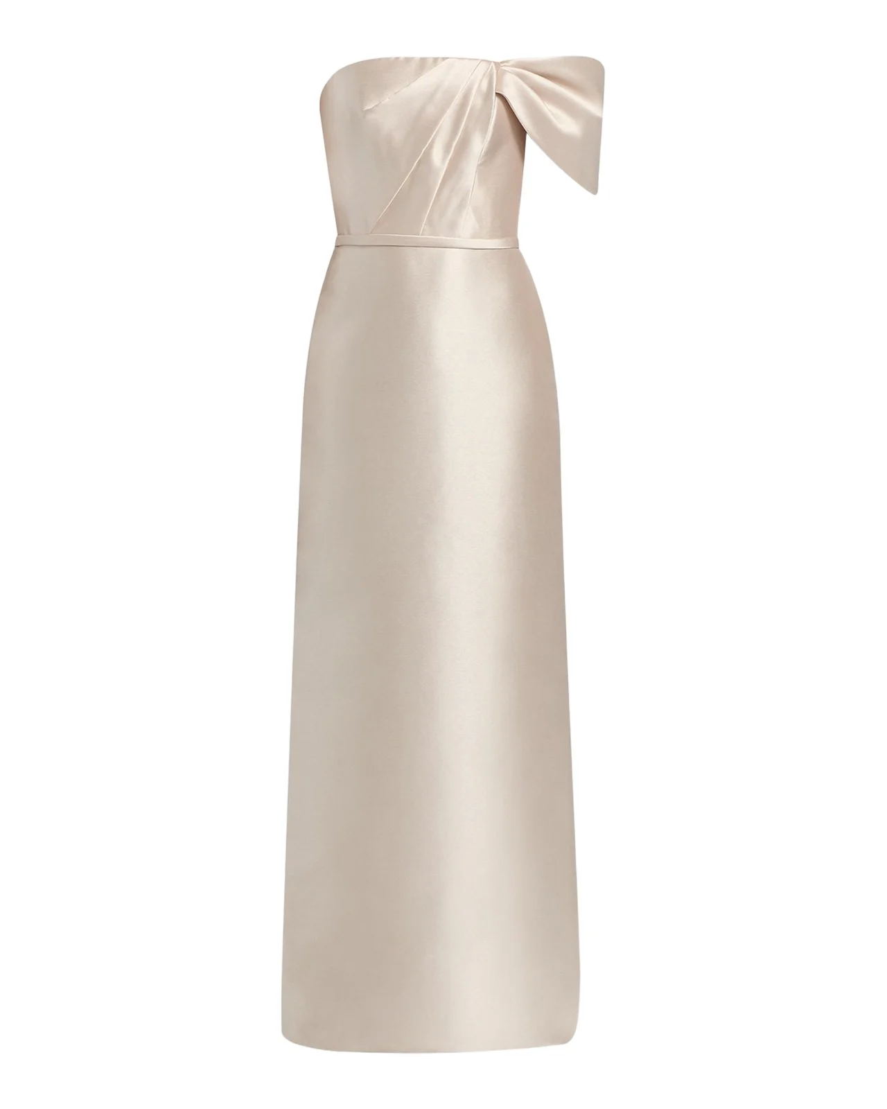 Satin One-Shoulder Column Gown
