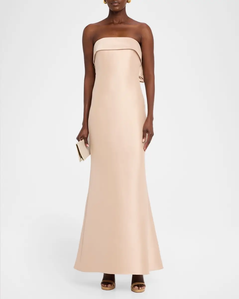 BADGLEY MISCHKA Strapless Bow-Back Trumpet Gown | Thumbnail 2 BADGLEY MISCHKA Strapless Bow-Back Trumpet Gown | Thumbnail 2