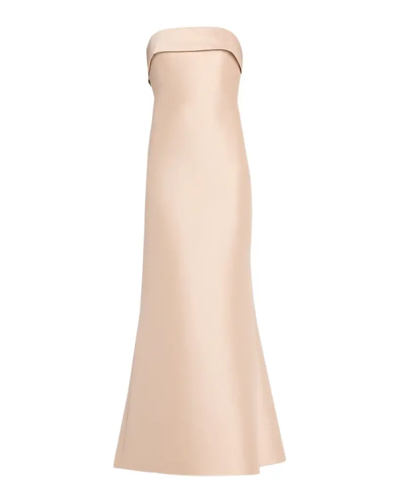 BADGLEY MISCHKA Strapless Bow-Back Trumpet Gown | Image 1 BADGLEY MISCHKA Strapless Bow-Back Trumpet Gown | Image 1