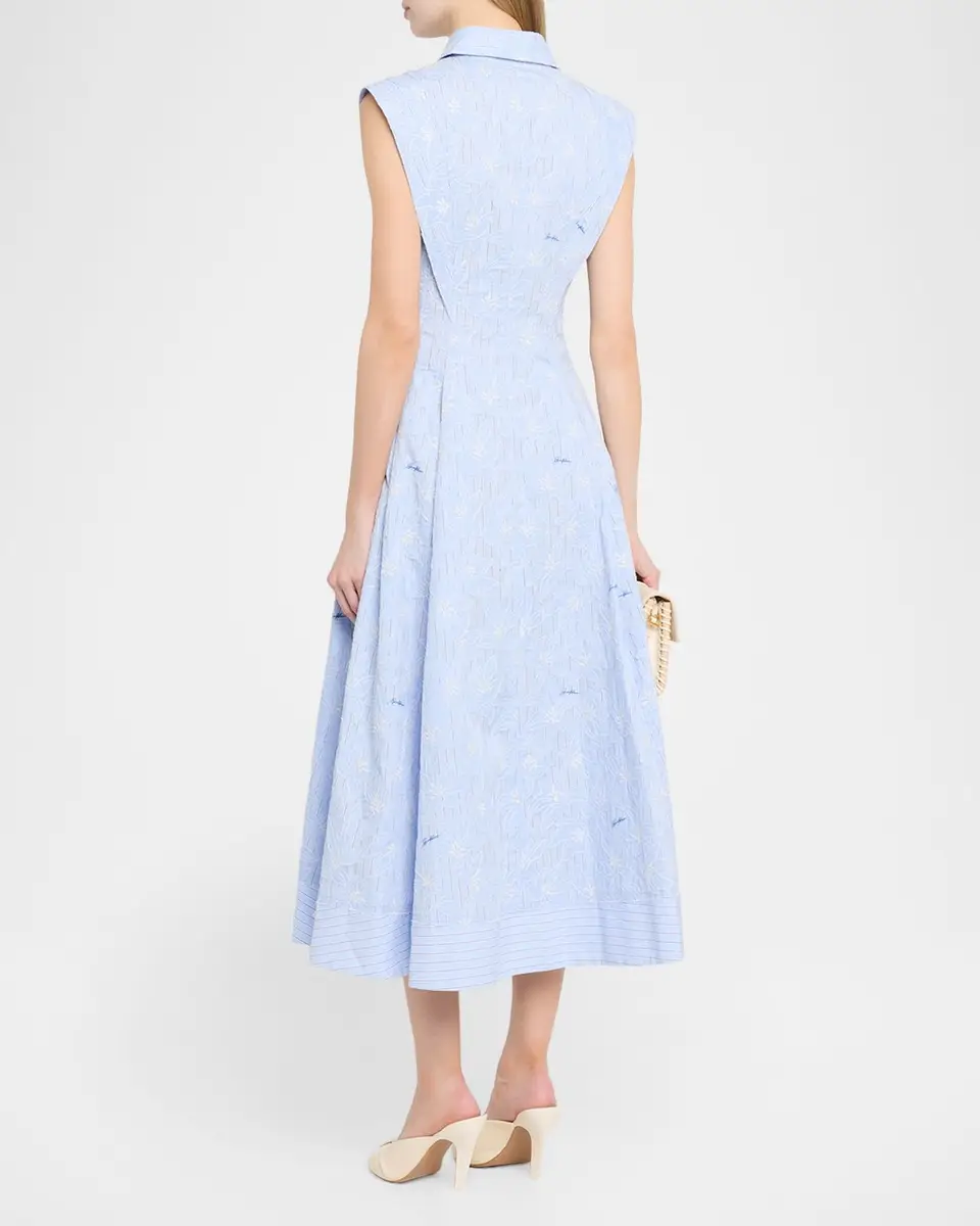 Simkhai Neri Floral Cotton Midi Shirtdress | Thumbnail 3 Simkhai Neri Floral Cotton Midi Shirtdress | Thumbnail 3