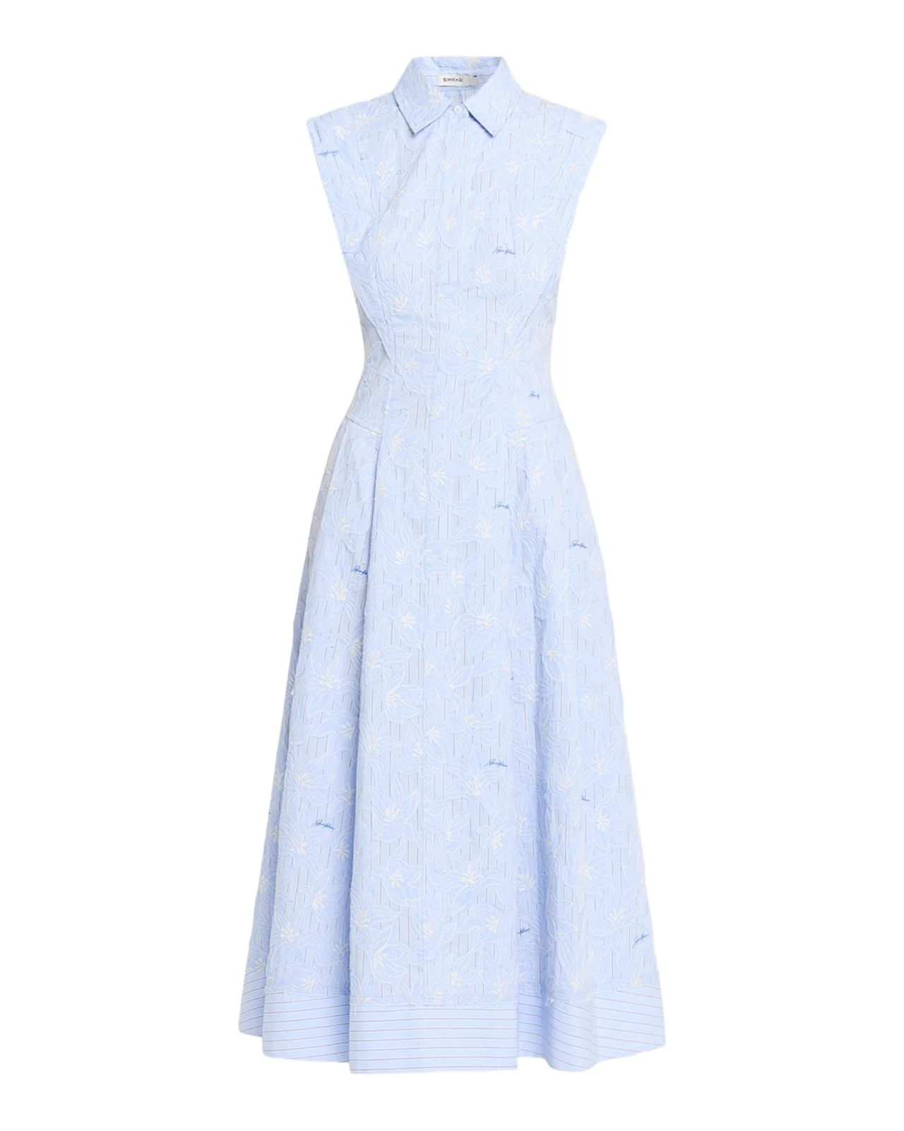 Simkhai Neri Floral Cotton Midi Shirtdress