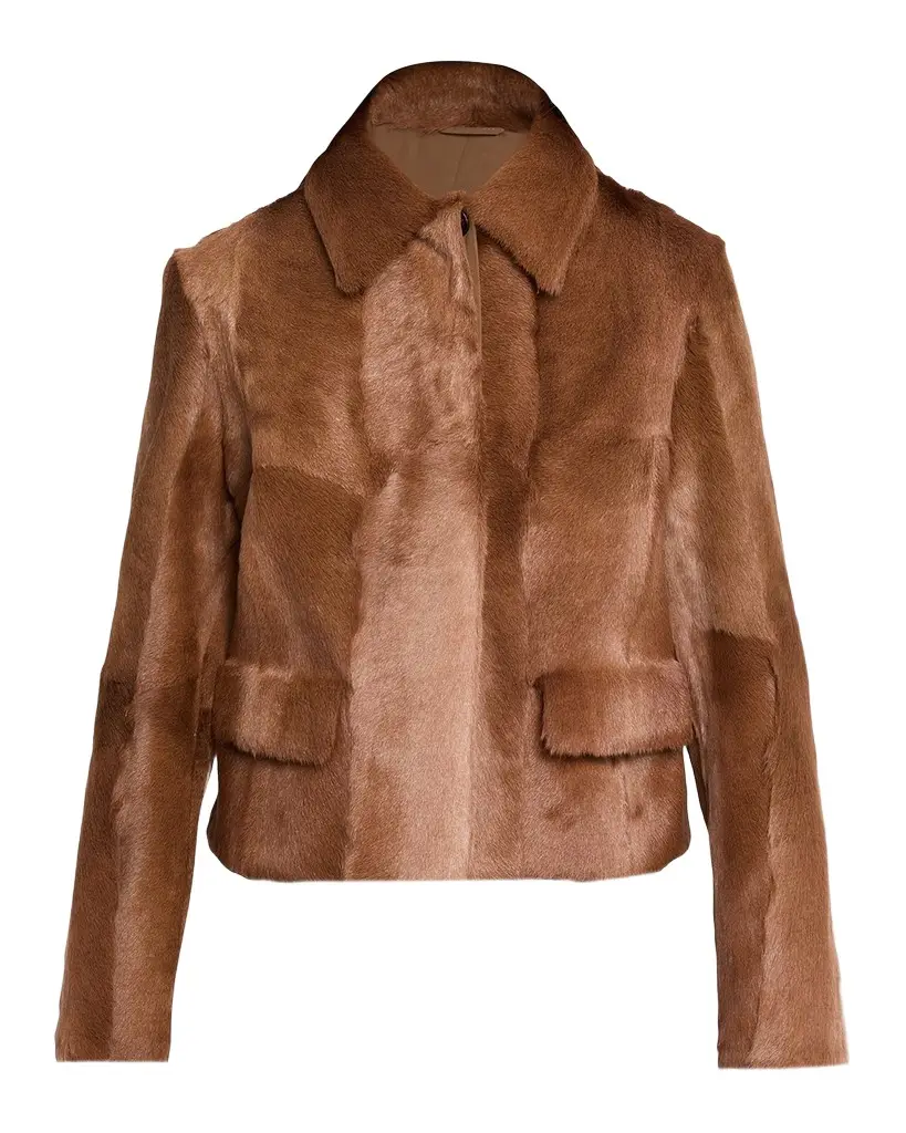 Brunello Cucinelli Capretta Goat Shearling Single-Breasted Jacket | Image 1 Brunello Cucinelli Capretta Goat Shearling Single-Breasted Jacket | Image 1