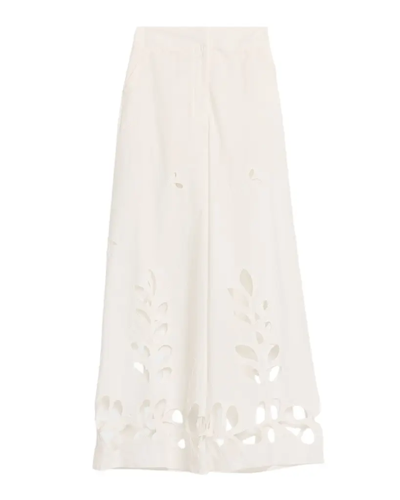 JBQ Hartley Eyelet Embroidered Wide-Leg Pants | Image 1 JBQ Hartley Eyelet Embroidered Wide-Leg Pants | Image 1