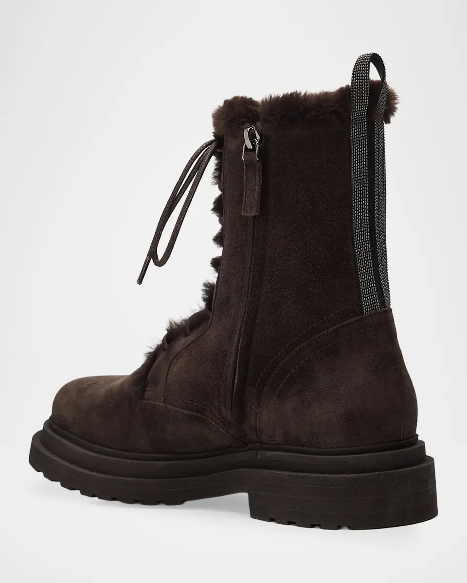 Brunello Cucinelli Monili-Trim Suede Ankle Boots | Thumbnail 2 Brunello Cucinelli Monili-Trim Suede Ankle Boots | Thumbnail 2