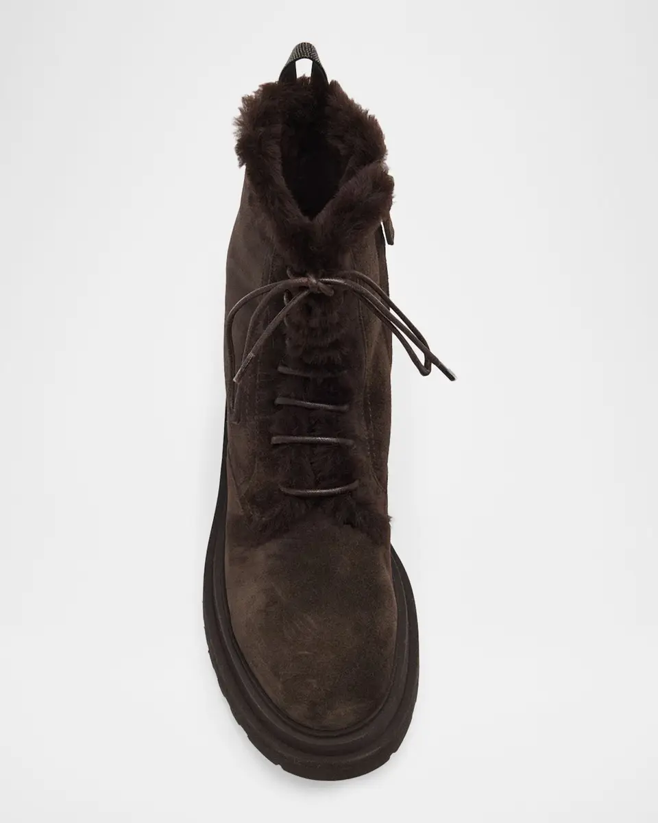 Brunello Cucinelli Monili-Trim Suede Ankle Boots | Thumbnail 3 Brunello Cucinelli Monili-Trim Suede Ankle Boots | Thumbnail 3