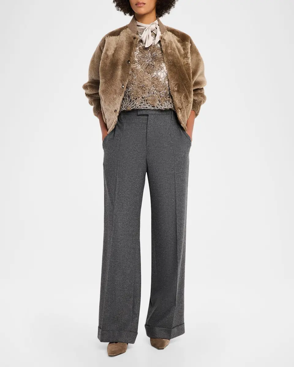 Brunello Cucinelli Mohair Diamante Floral Embroidered Mesh Sweater | Thumbnail 2 Brunello Cucinelli Mohair Diamante Floral Embroidered Mesh Sweater | Thumbnail 2
