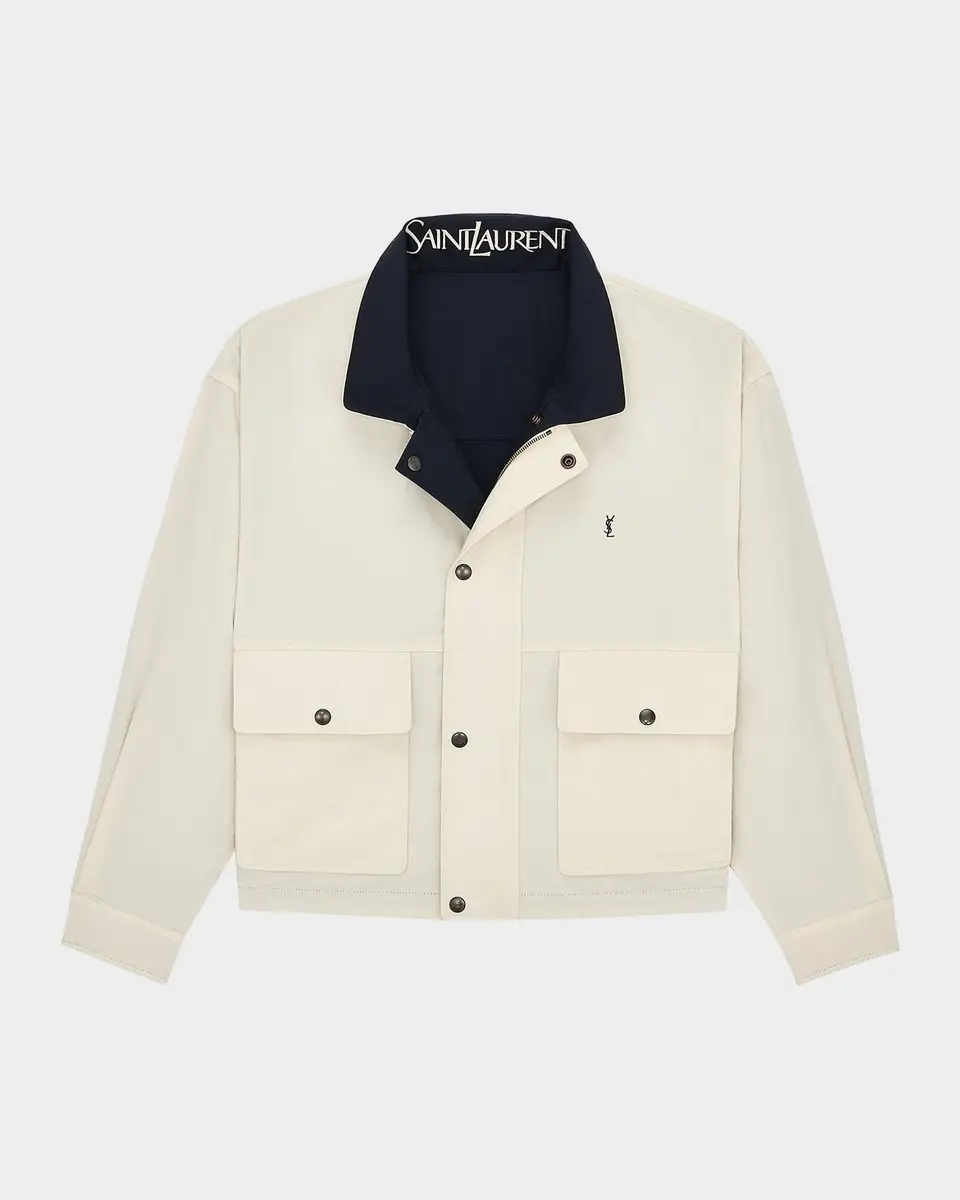 Saint Laurent Cassandre Reversible Cotton Jacket | Thumbnail 3 Saint Laurent Cassandre Reversible Cotton Jacket | Thumbnail 3
