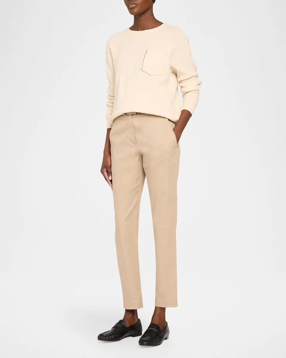 Brunello Cucinelli Cinched Leather Penny Loafers | Thumbnail 3