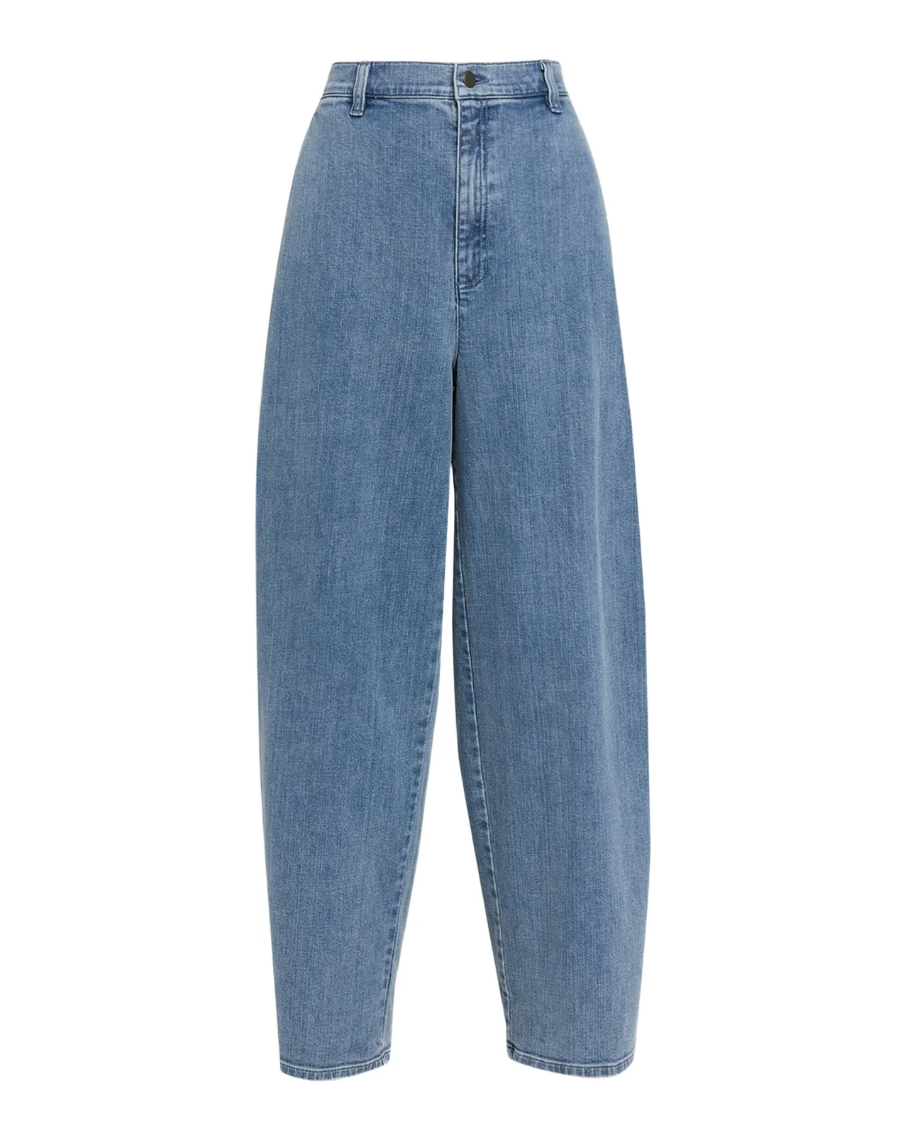 Roomy Wide-Leg Stretch Cotton Jeans