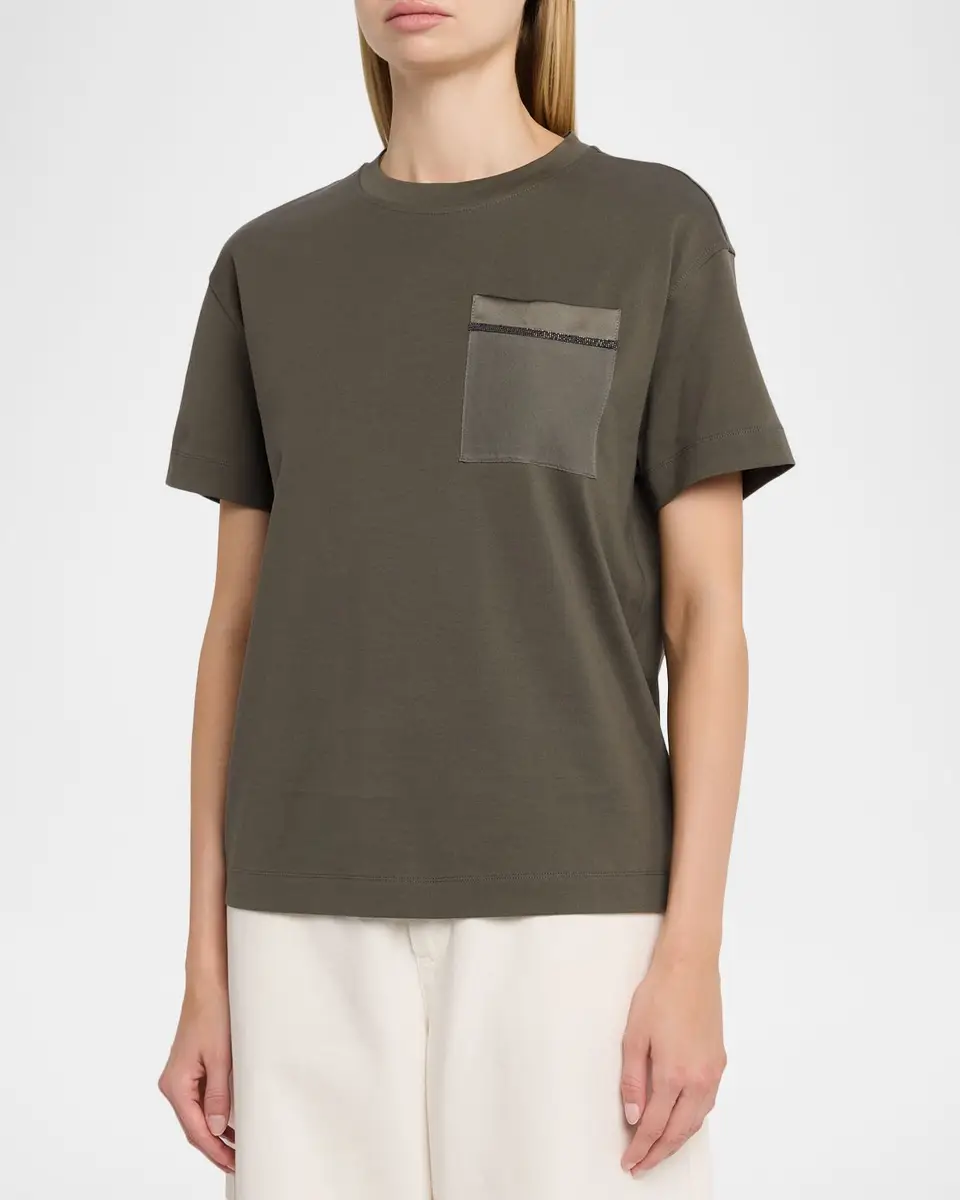 Brunello Cucinelli Cotton Jersey T-Shirt | Thumbnail 4 Brunello Cucinelli Cotton Jersey T-Shirt | Thumbnail 4