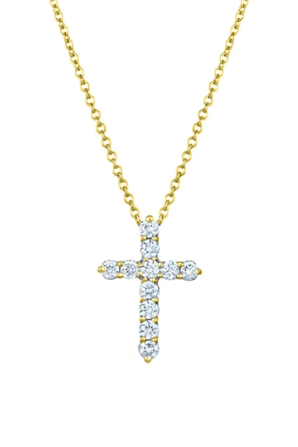 Diamond Cross Pendant Necklace - 0.9ctw Diamond Cross Pendant Necklace - 0.9ctw