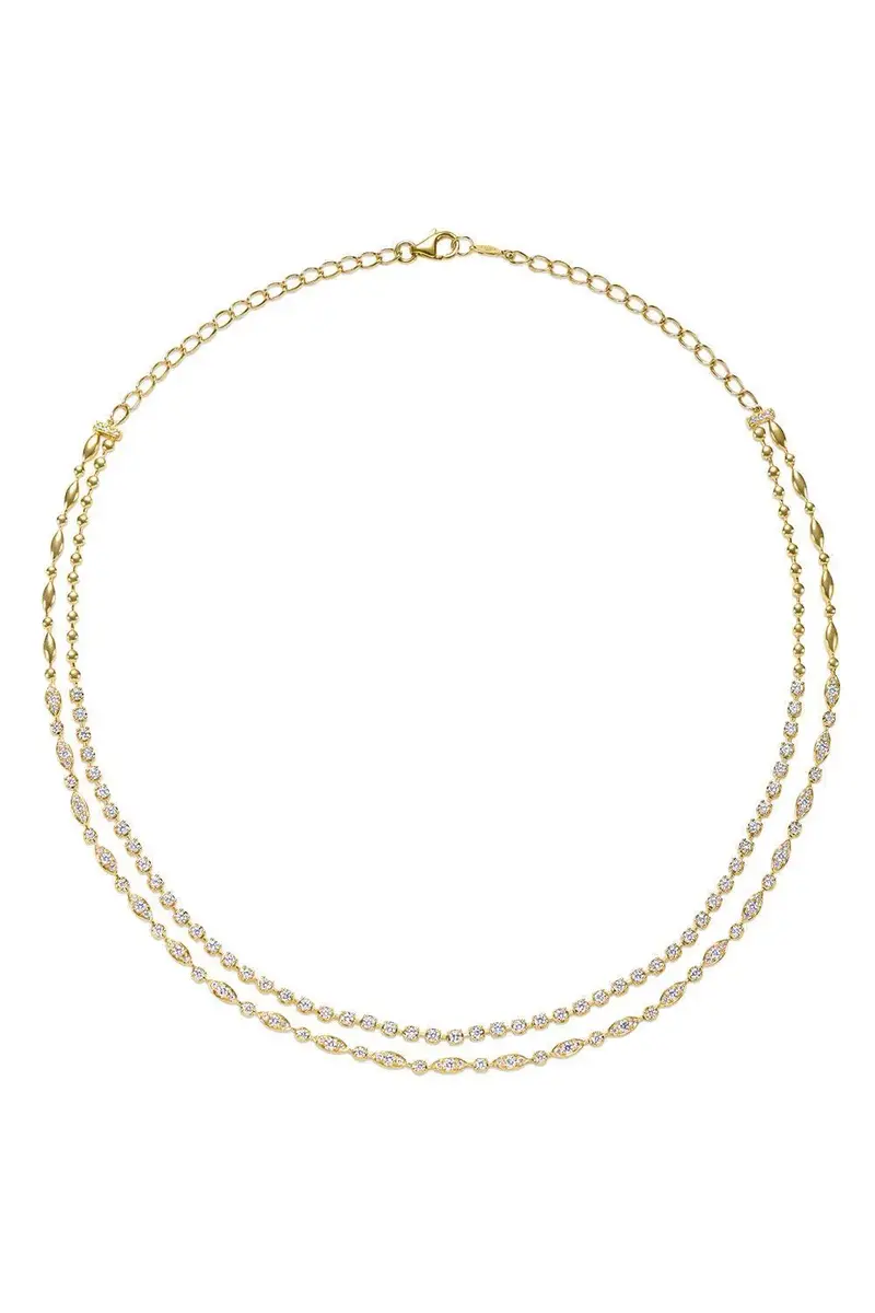 KWIAT Diamond Starry Night Double Line Necklace | Thumbnail 2
