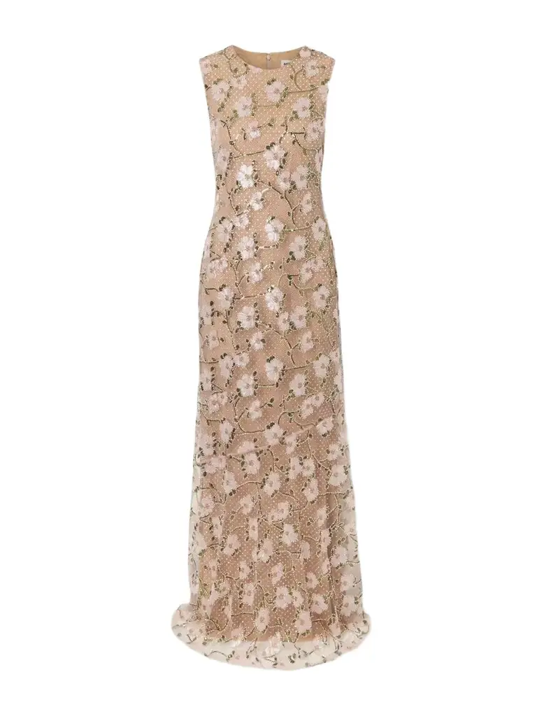Self-Portrait Sequin-embellished Mesh Maxi Dress | Image 1 Self-Portrait Sequin-embellished Mesh Maxi Dress | Image 1