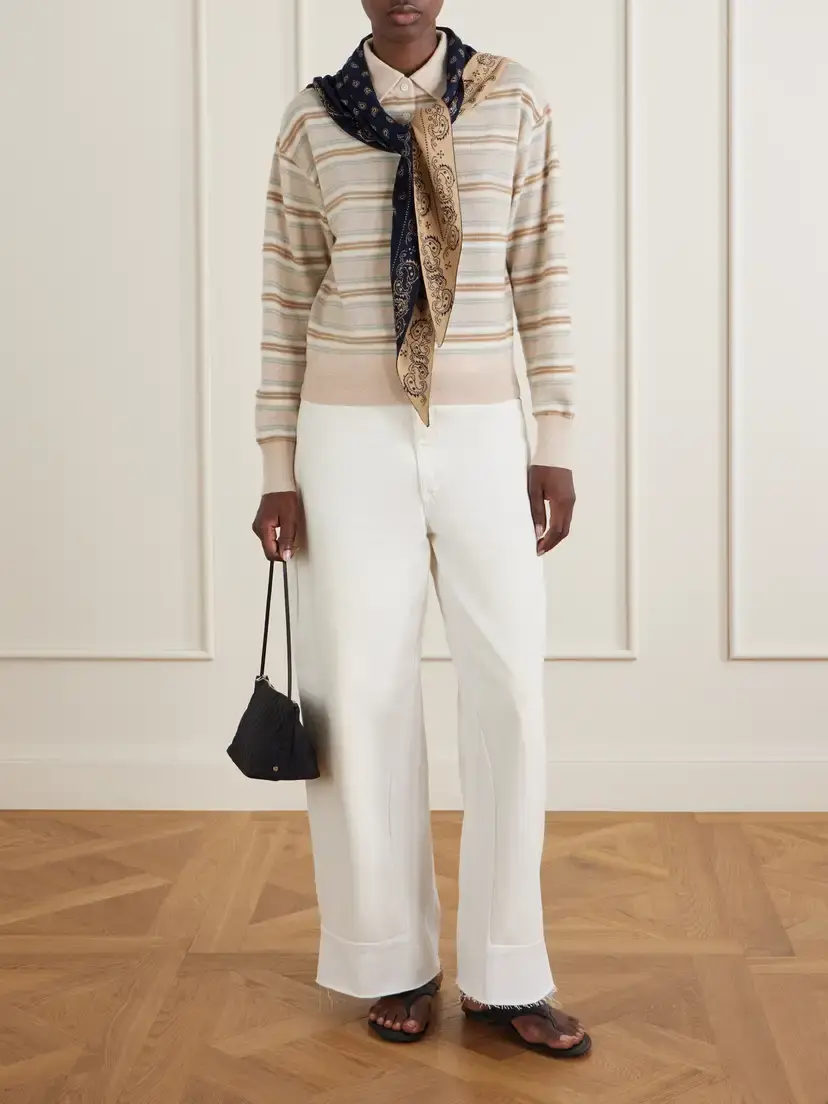 Guest In Residence Collegiate Striped Cashmere Polo Sweater | Thumbnail 2 Guest In Residence Collegiate Striped Cashmere Polo Sweater | Thumbnail 2