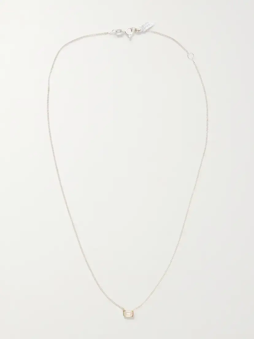 Loren Stewart 14-karat Gold And Sterling Silver Diamond Necklace | Thumbnail 4 Loren Stewart 14-karat Gold And Sterling Silver Diamond Necklace | Thumbnail 4