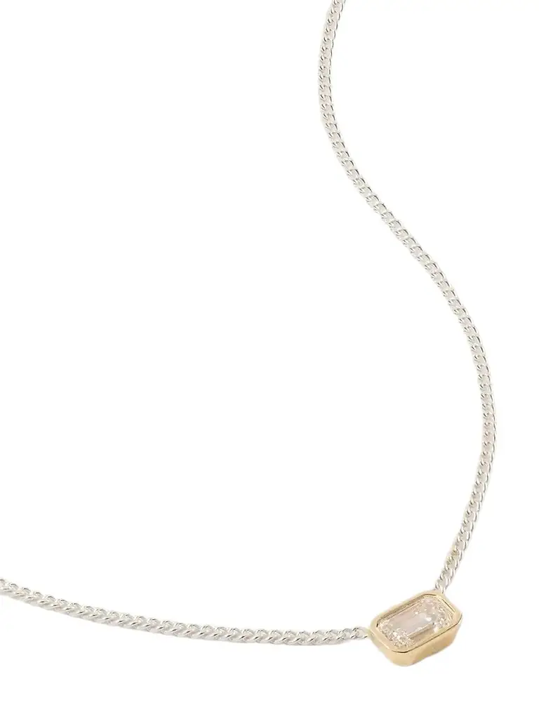Loren Stewart 14-karat Gold And Sterling Silver Diamond Necklace | Image 1 Loren Stewart 14-karat Gold And Sterling Silver Diamond Necklace | Image 1