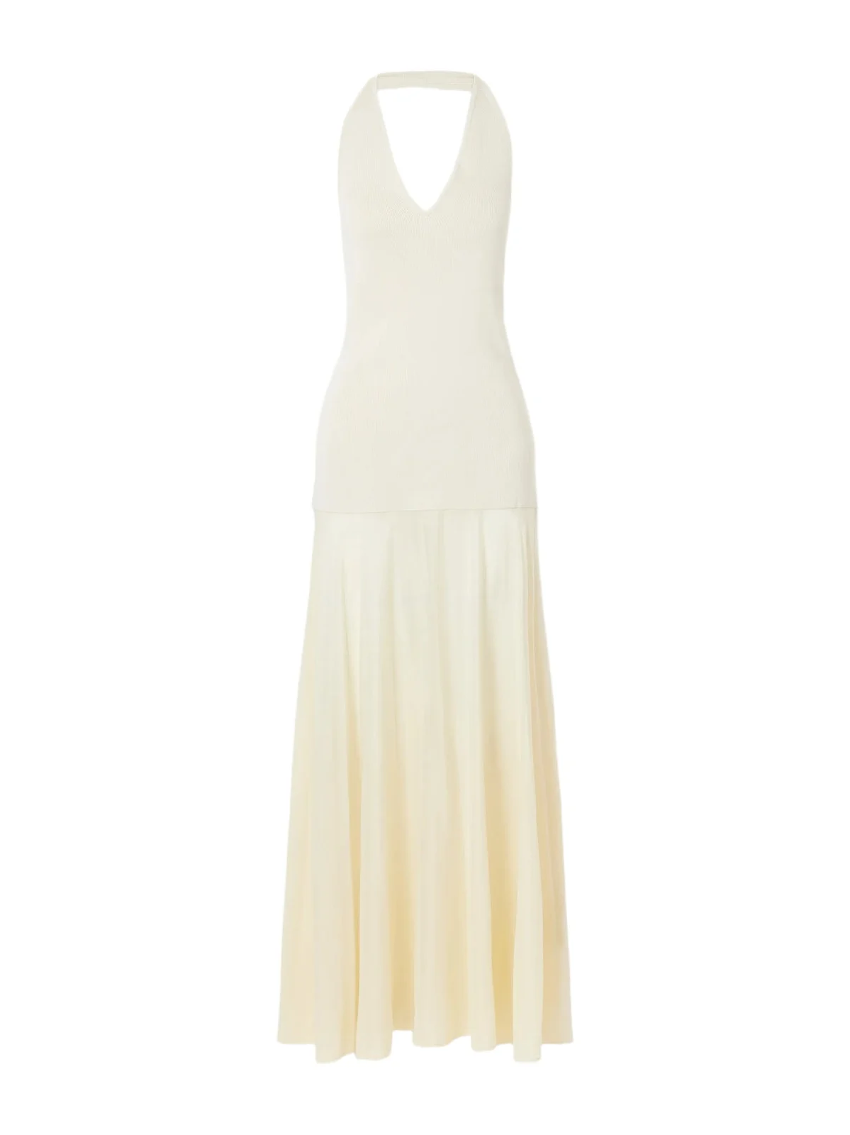 Circle Mesh And Crepe Halterneck Maxi Dress Circle Mesh And Crepe Halterneck Maxi Dress