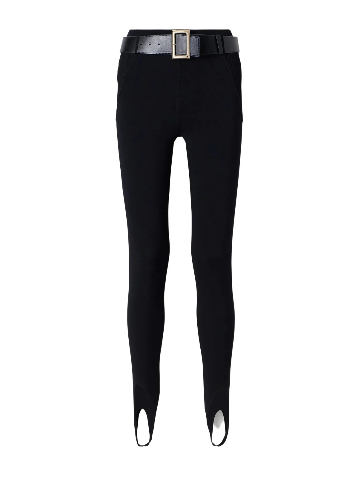 Belted Stretch-jersey Stirrup Leggings
