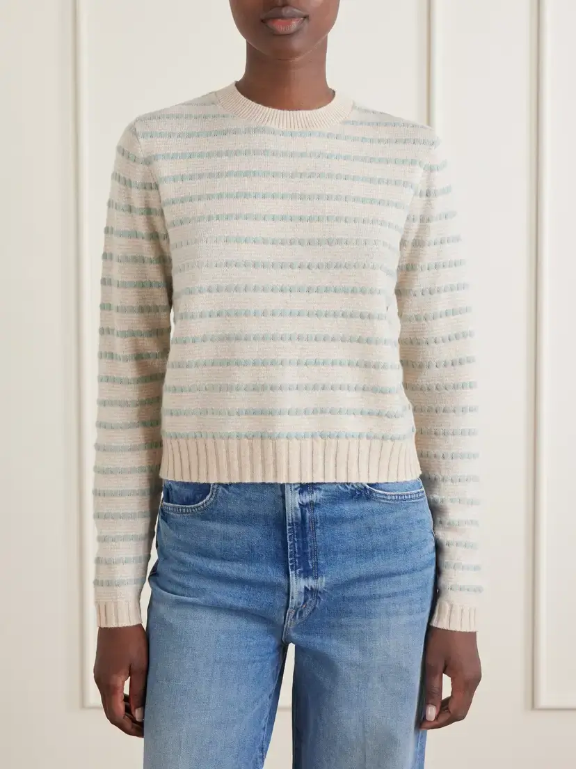 Guest In Residence Pebble Stripe Cashmere Sweater | Thumbnail 3 Guest In Residence Pebble Stripe Cashmere Sweater | Thumbnail 3