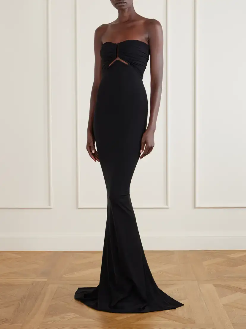 Rick Owens Allanah Strapless Draped Jersey Maxi Dress | Thumbnail 2 Rick Owens Allanah Strapless Draped Jersey Maxi Dress | Thumbnail 2
