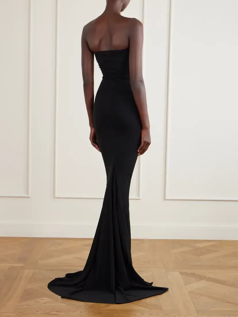 Rick Owens Allanah Strapless Draped Jersey Maxi Dress | Thumbnail 3 Rick Owens Allanah Strapless Draped Jersey Maxi Dress | Thumbnail 3