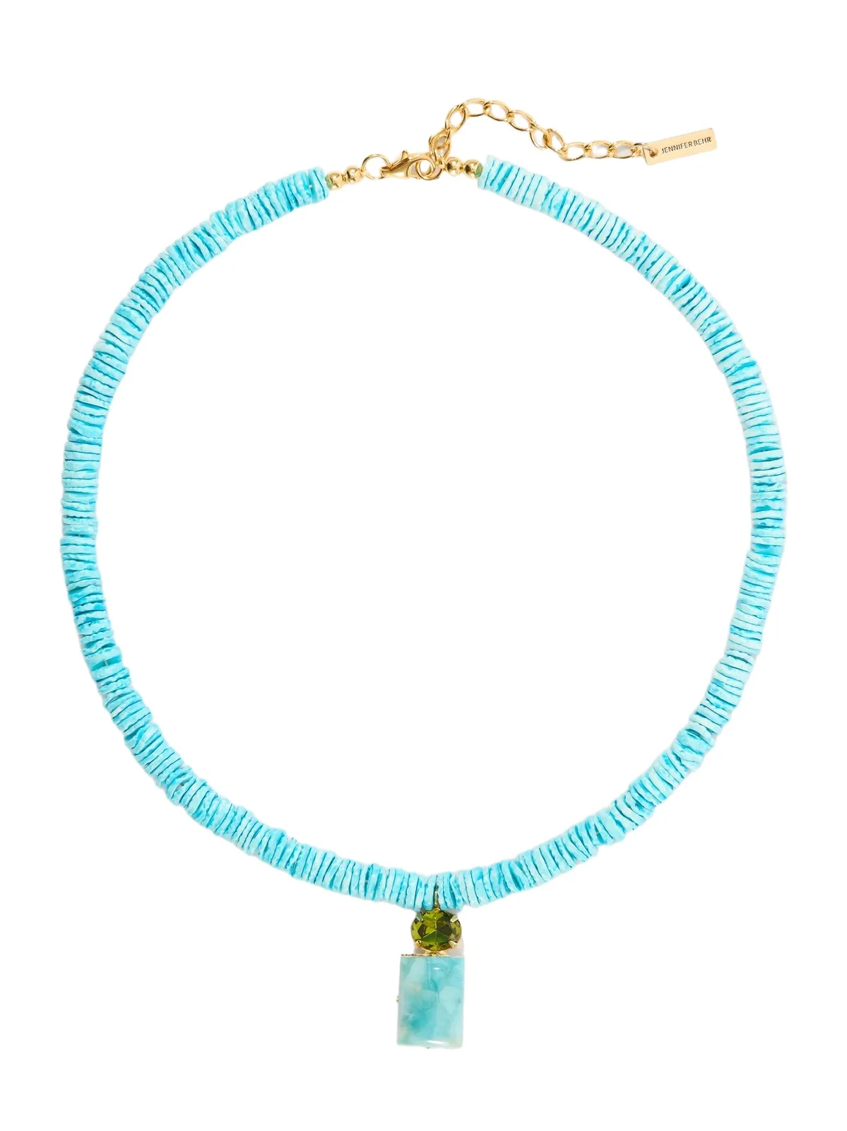 Alette Gold-tone Crystal And Stones Necklace - Blue Alette Gold-tone Crystal And Stones Necklace - Blue