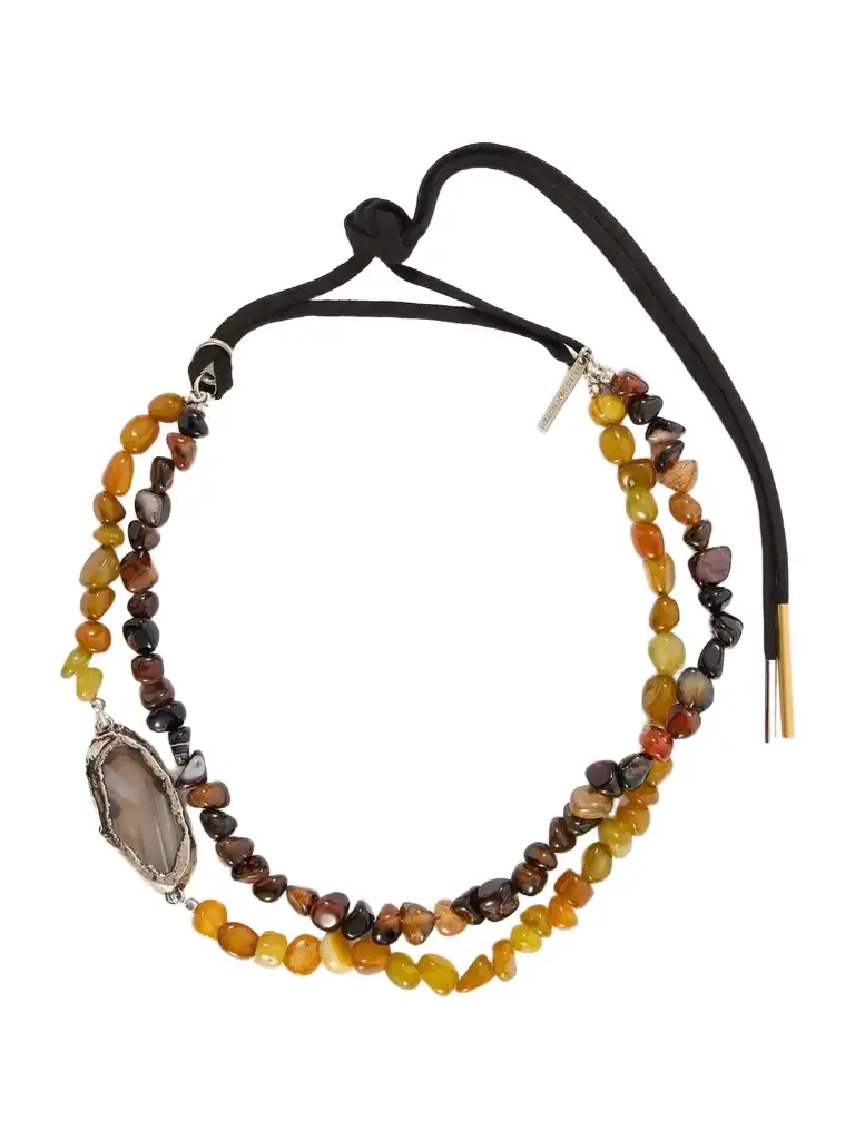 Silver-tone Multi-stone Necklace
