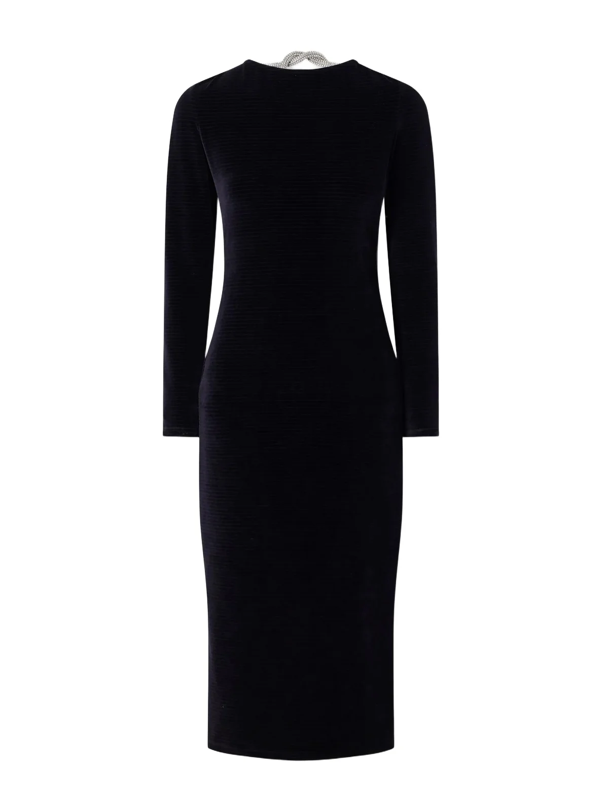 Balmain Open-back Embellished Cotton-blend Velvet Midi Dress