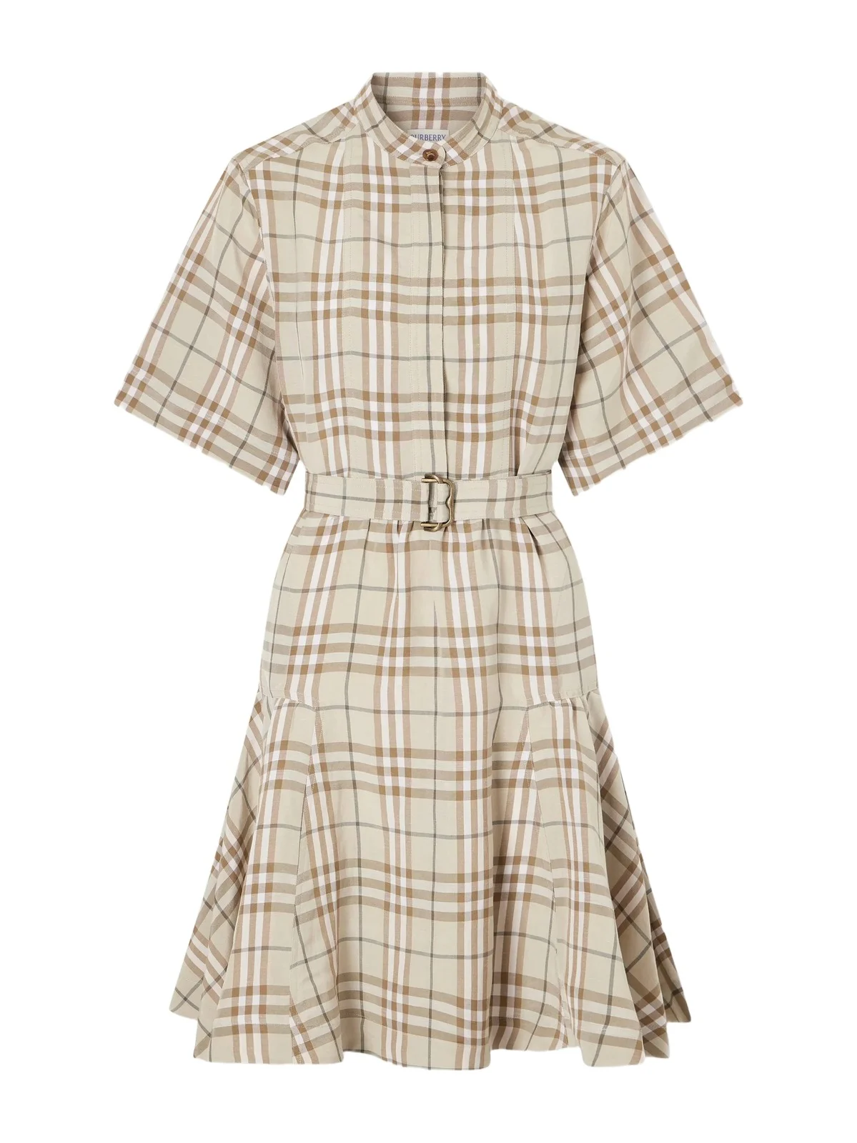 Checked Woven Mini Dress