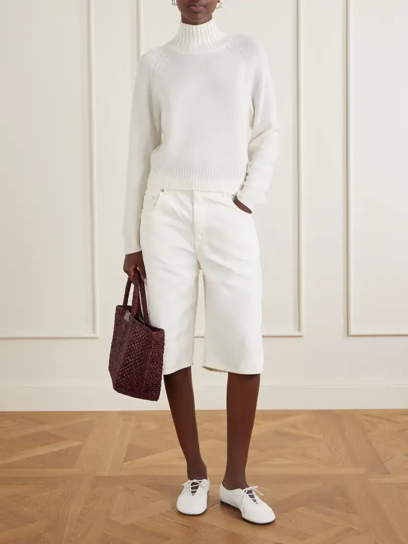 Allude Mock-neck Cashmere Sweater | Thumbnail 2 Allude Mock-neck Cashmere Sweater | Thumbnail 2