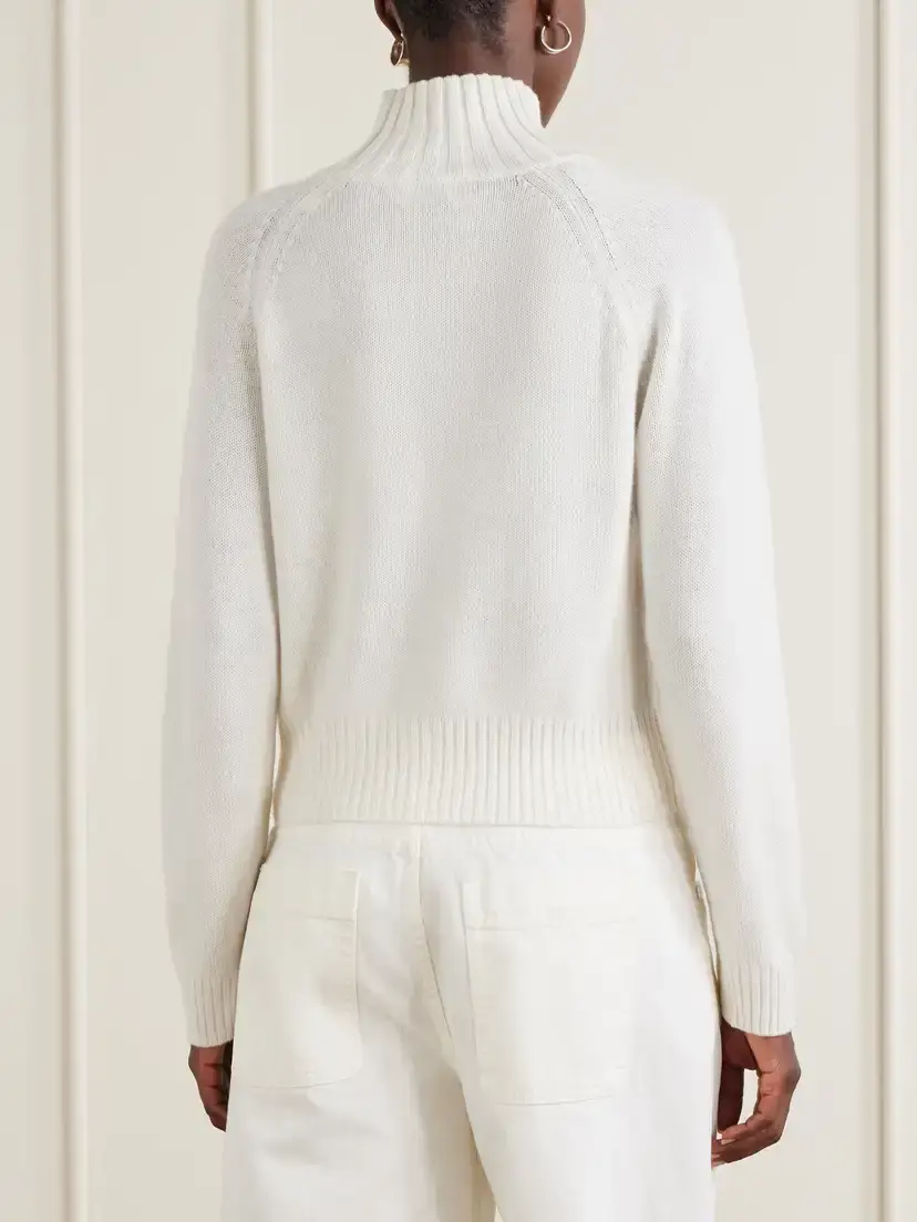 Allude Mock-neck Cashmere Sweater | Thumbnail 3 Allude Mock-neck Cashmere Sweater | Thumbnail 3