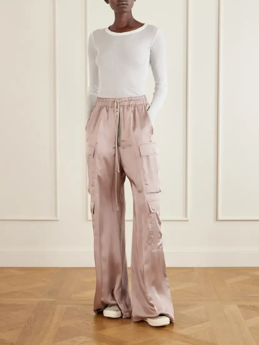 Rick Owens Cargobelas Charmeuse Wide-leg Pants | Thumbnail 2