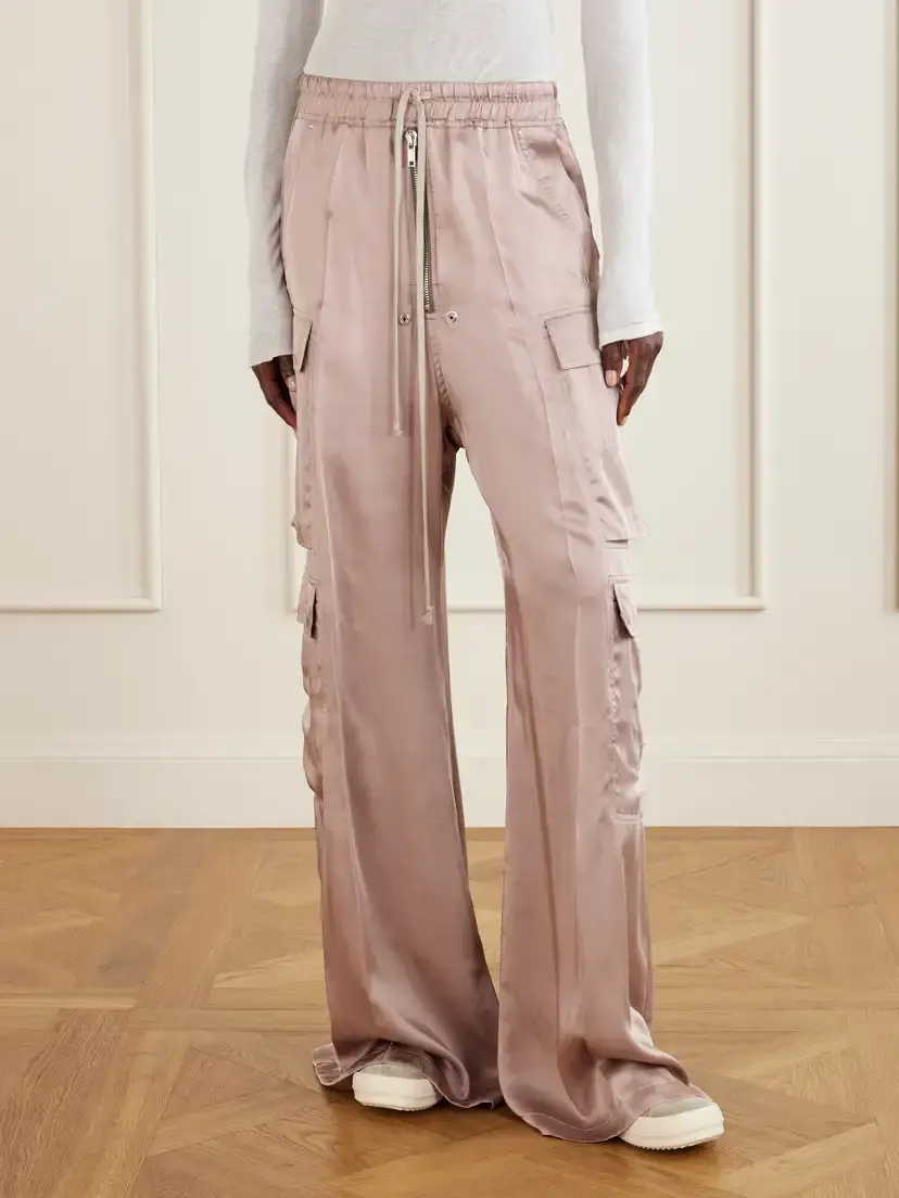 Rick Owens Cargobelas Charmeuse Wide-leg Pants | Thumbnail 3